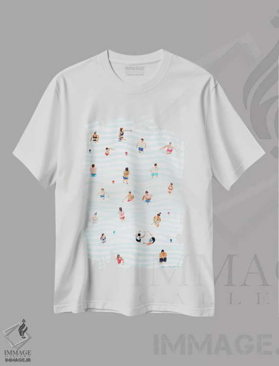 تیشرت سفید طرح دار حوضچه، دکور ساحلی اثر بوگدان شیپتنکو | immage.ir