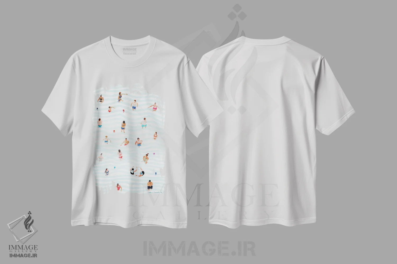 تیشرت سفید طرح دار حوضچه، دکور ساحلی اثر بوگدان شیپتنکو | immage.ir