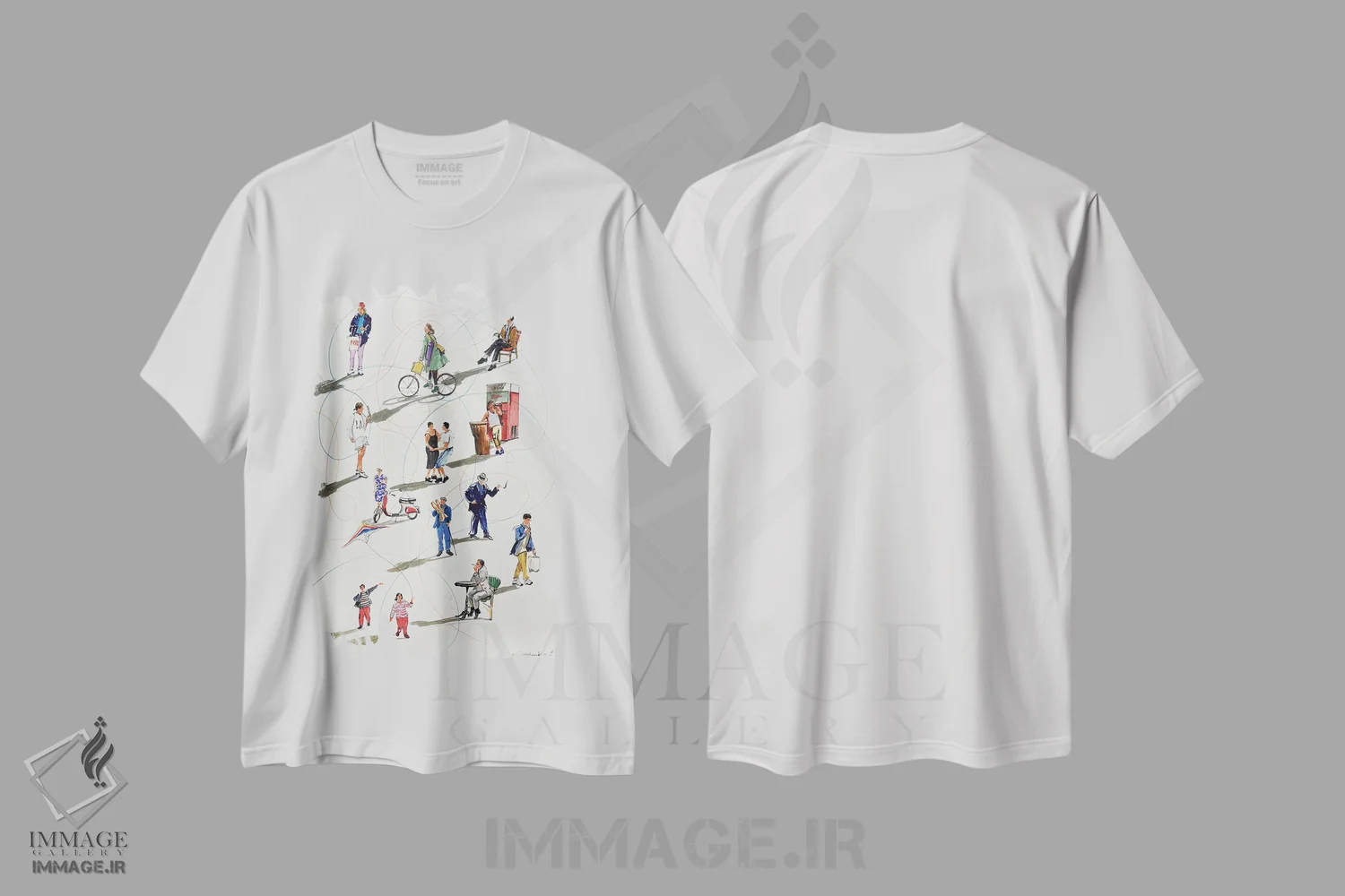 تیشرت سفید طرح دار آن ها که عاشق زندگی اند، تزئینی اثر بوگدان شیپتنکو | فروشگاه ایماژ