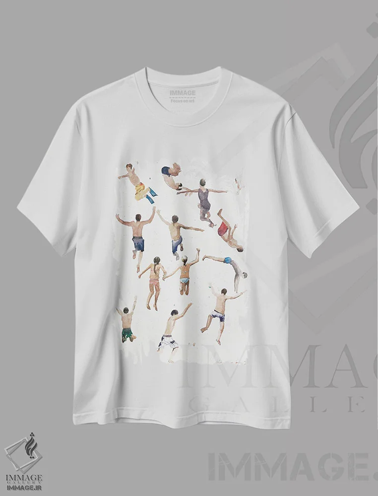 تیشرت سفید طرح دار شنا، مدیوم اثر بوگدان شیپتنکو | فروشگاه ایماژ