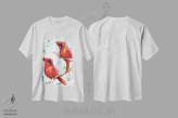 تیشرت سفید طرح دار کاردینال های سرخ، مدیوم اثر بیبزآرتس | فروشگاه ایماژ