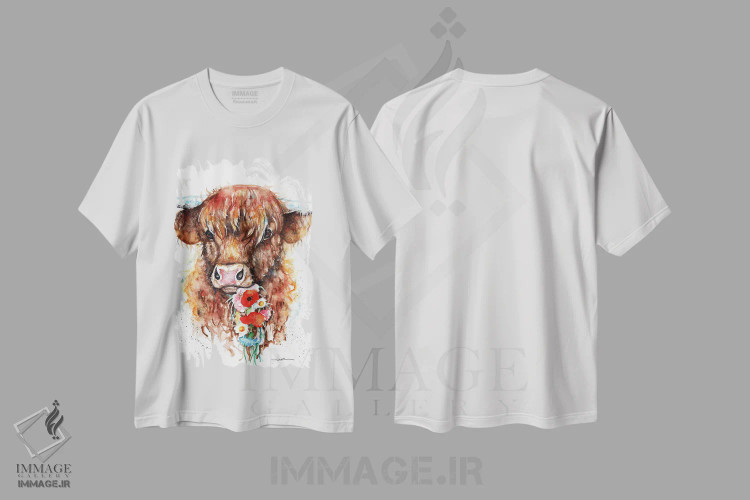 تیشرت سفید طرح دار فلورا، مدیوم اثر بیبزآرتس | فروشگاه ایماژ