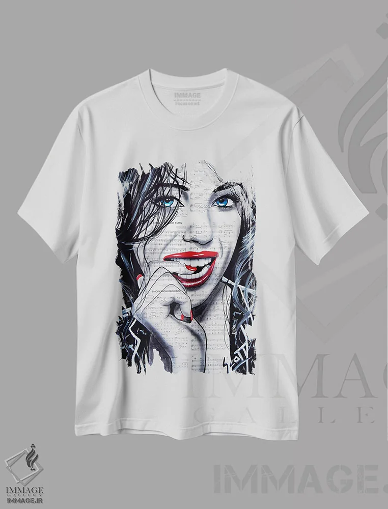 تیشرت سفید طرح دار چیزهای کوچک، هنر فاخر معاصر اثر براندون اسکات | فروشگاه ایماژ
