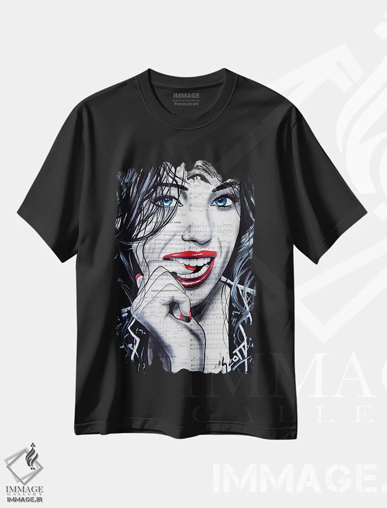 تیشرت مشکی طرح دار چیزهای کوچک، هنر فاخر معاصر اثر براندون اسکات | immage.ir