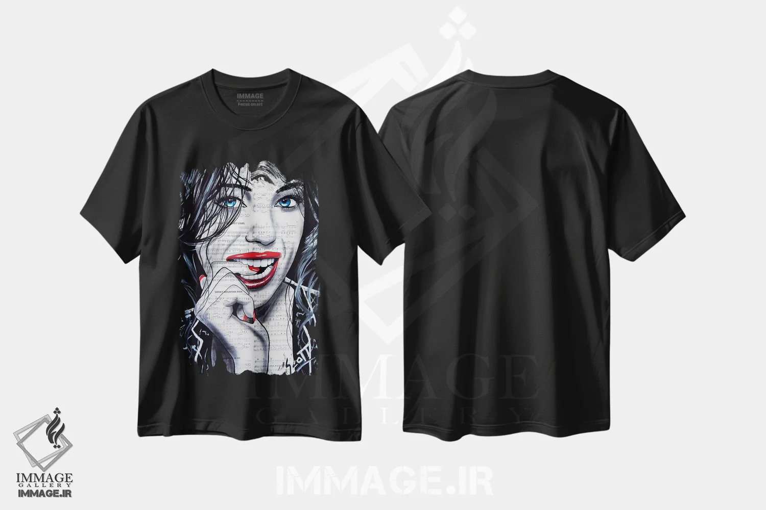 تیشرت مشکی طرح دار چیزهای کوچک، هنر فاخر معاصر اثر براندون اسکات | immage.ir