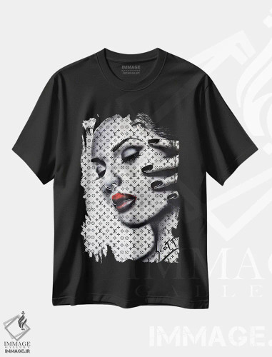 تیشرت مشکی طرح دار ارتباط، هنر فاخر معاصر اثر براندون اسکات | فروشگاه ایماژ