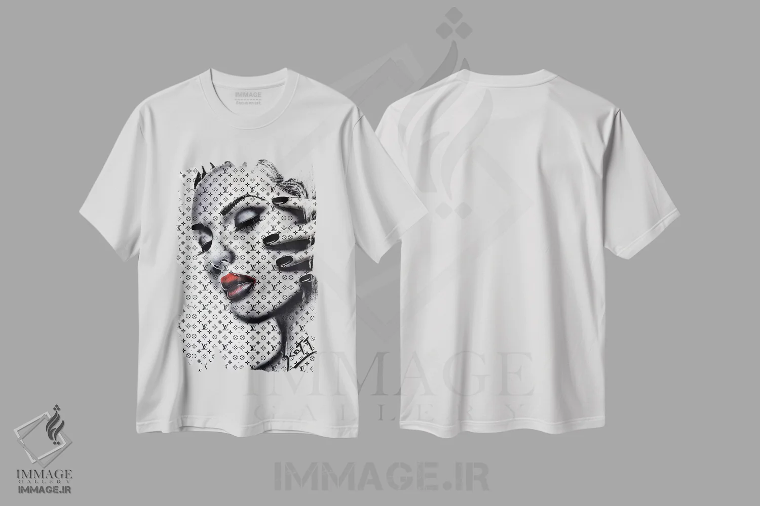 تیشرت سفید طرح دار ارتباط، هنر فاخر معاصر اثر براندون اسکات | immage.ir