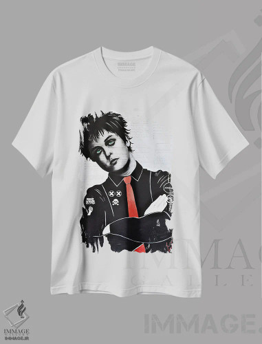 تیشرت سفید طرح دار بیلی جو آرمسترانگ، مدیوم اثر براندون اسکات | فروشگاه ایماژ