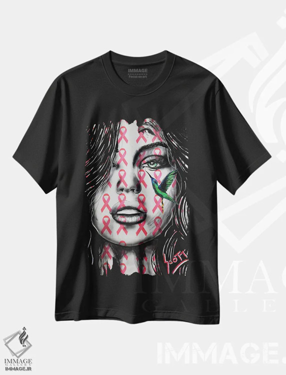 تیشرت مشکی طرح دار شفا، مدیوم اثر براندون اسکات | immage.ir