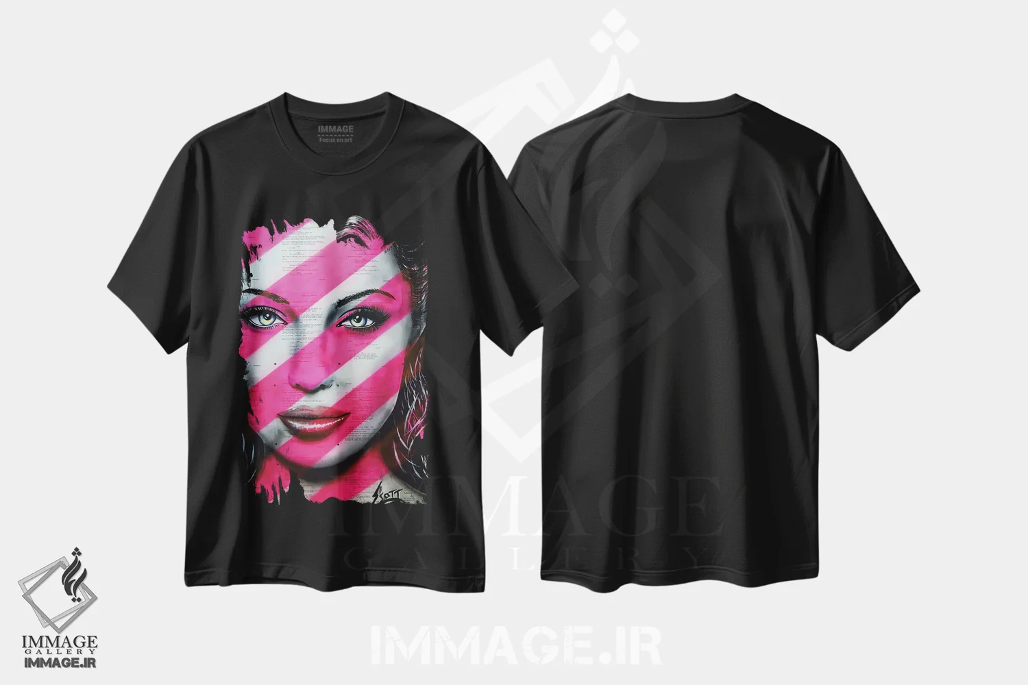 تیشرت مشکی طرح دار شجاع، دکوراسیون جایگزین اثر براندون اسکات | immage.ir