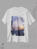تیشرت سفید طرح دار رنگین کمان های یخ زده، مدیوم اثر برنت شاونور | فروشگاه ایماژ