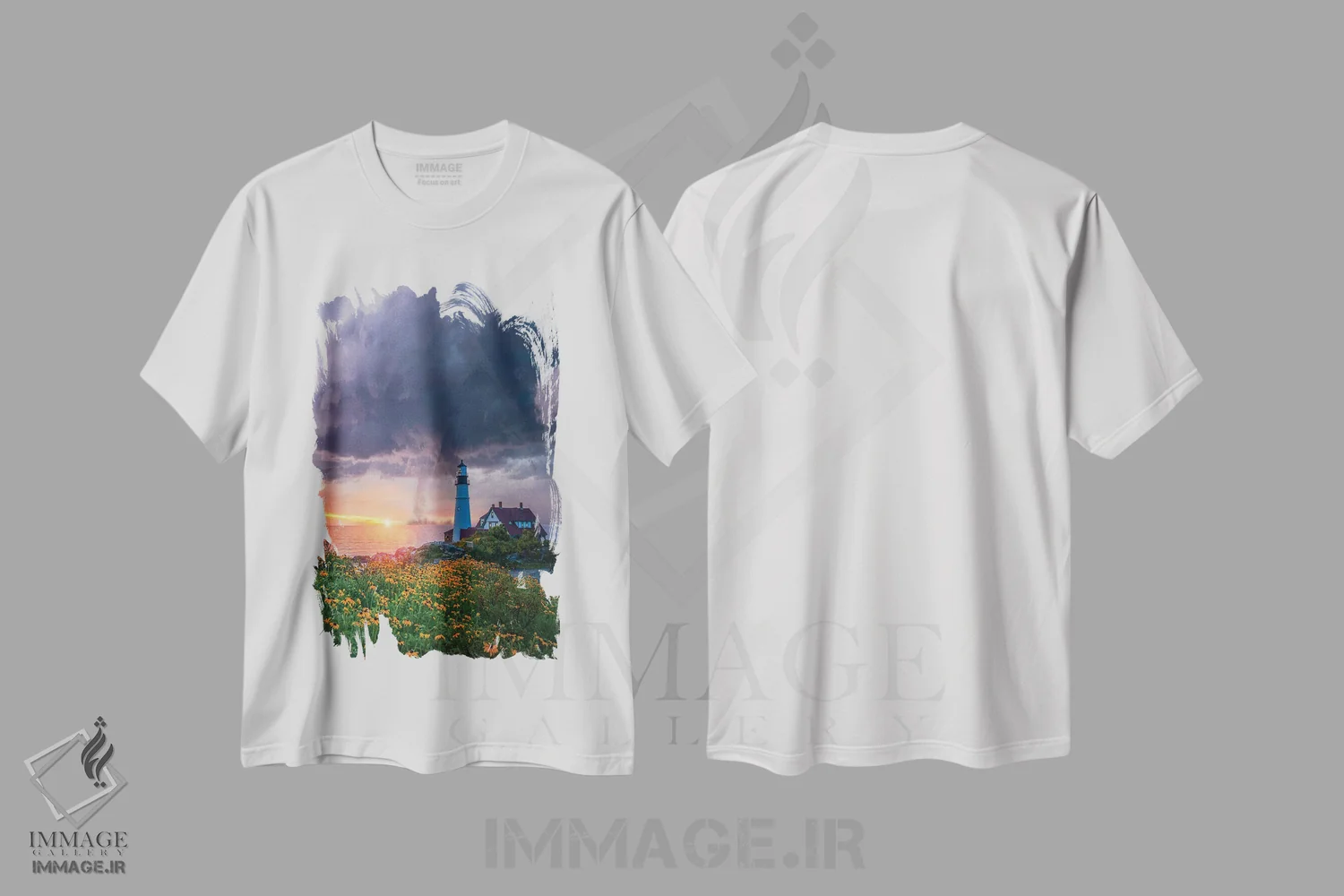 تیشرت سفید طرح دار بهار در مین، مدیوم اثر برنت شاونور | immage.ir
