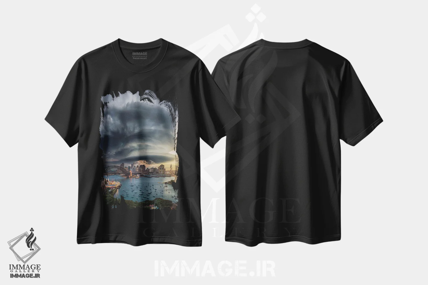 تیشرت مشکی طرح دار ابر ابرسلول سیدنی، عکاسی هوایی اثر برنت شاونور | immage.ir