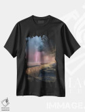 تیشرت مشکی طرح دار امواج لاتام، مدیوم اثر برنت شاونور | فروشگاه ایماژ