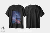 تیشرت مشکی طرح دار رویاهای ایتالیایی، عکاسی هوایی اثر برنت شاونور | فروشگاه ایماژ