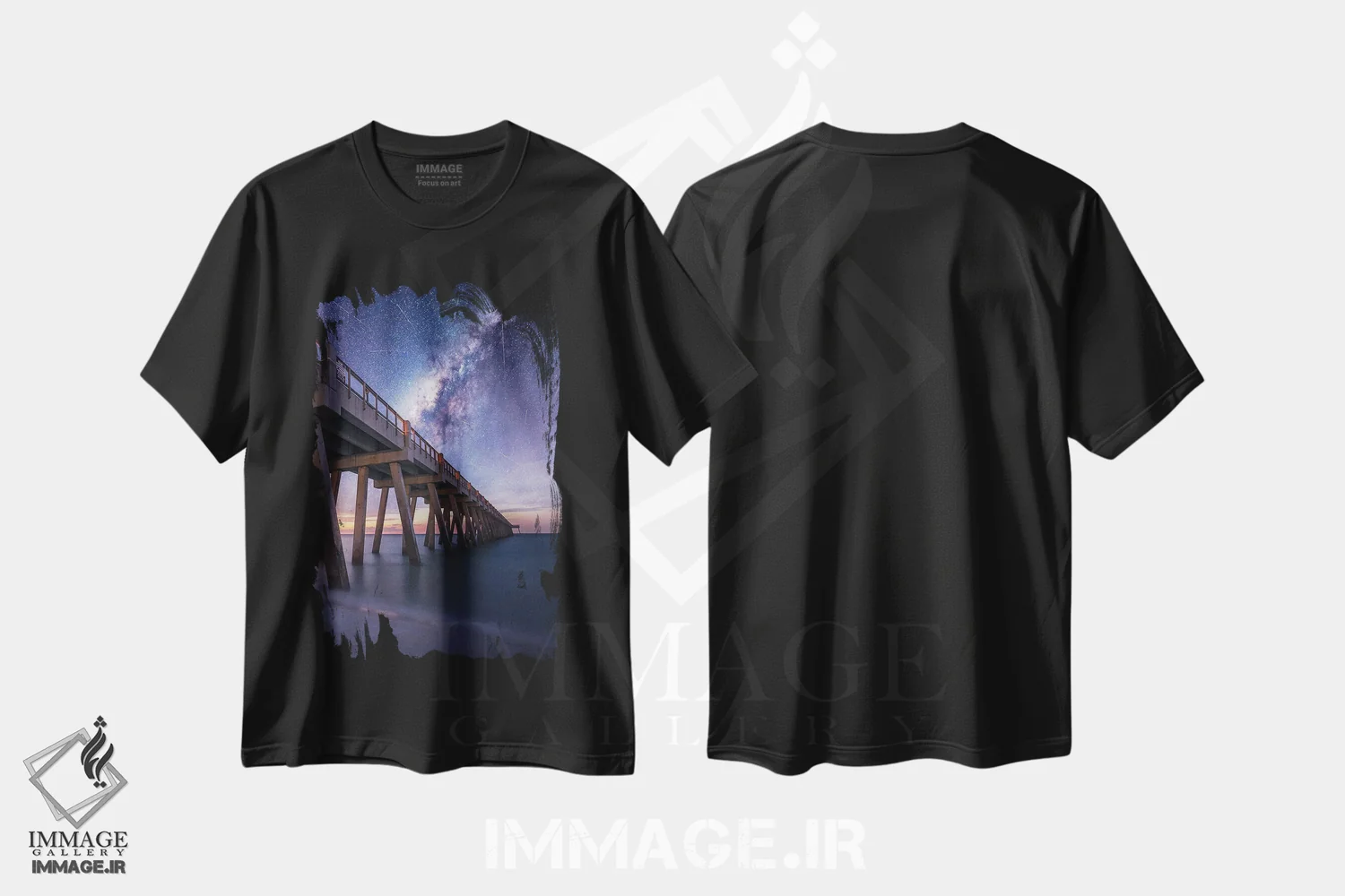 تیشرت مشکی طرح دار رویاهای ساحل پنساکولا، مدیوم اثر برنت شاونور | immage.ir