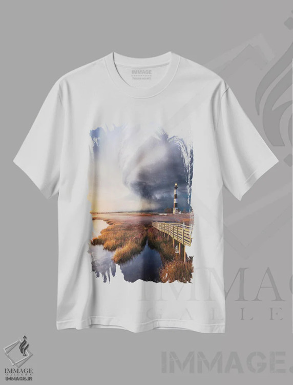 تیشرت سفید طرح دار ابر ابرسلول اوتر بنکس، مدیوم اثر برنت شاونور | فروشگاه ایماژ