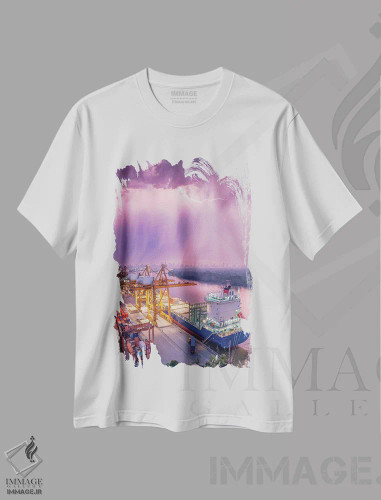 تیشرت سفید طرح دار باران سیل آسای نیواورلئان، مدیوم اثر برنت شاونور | فروشگاه ایماژ