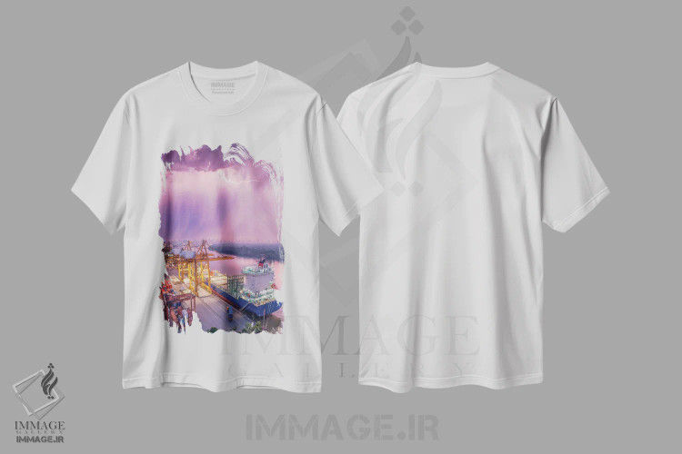 تیشرت سفید طرح دار باران سیل آسای نیواورلئان، مدیوم اثر برنت شاونور | فروشگاه ایماژ