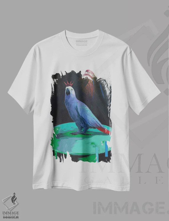 تیشرت سفید طرح دار مفهومی ۱۲، هنر فاخر معاصر اثر بنی تو سالمرون | فروشگاه ایماژ