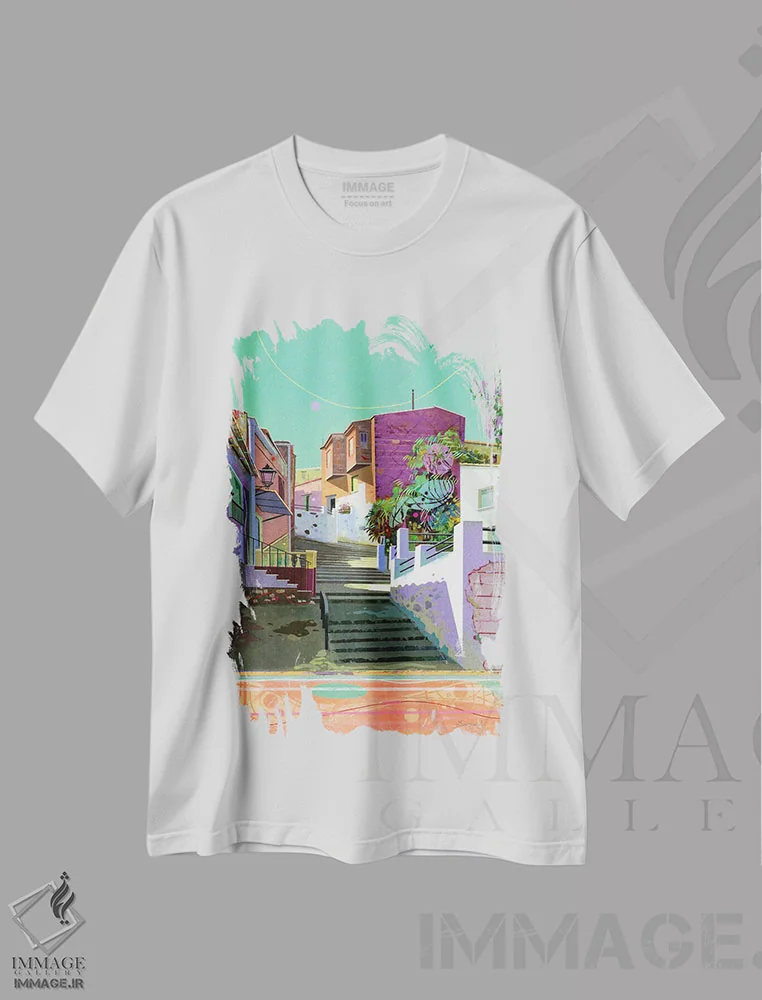 تیشرت سفید طرح دار لا رکویخا، هنر فاخر معاصر اثر بنی تو سالمرون | immage.ir