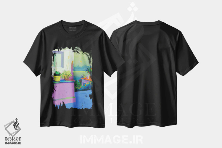 تیشرت مشکی طرح دار پاپ ۱، هنر فاخر معاصر اثر بنی تو سالمرون | immage.ir