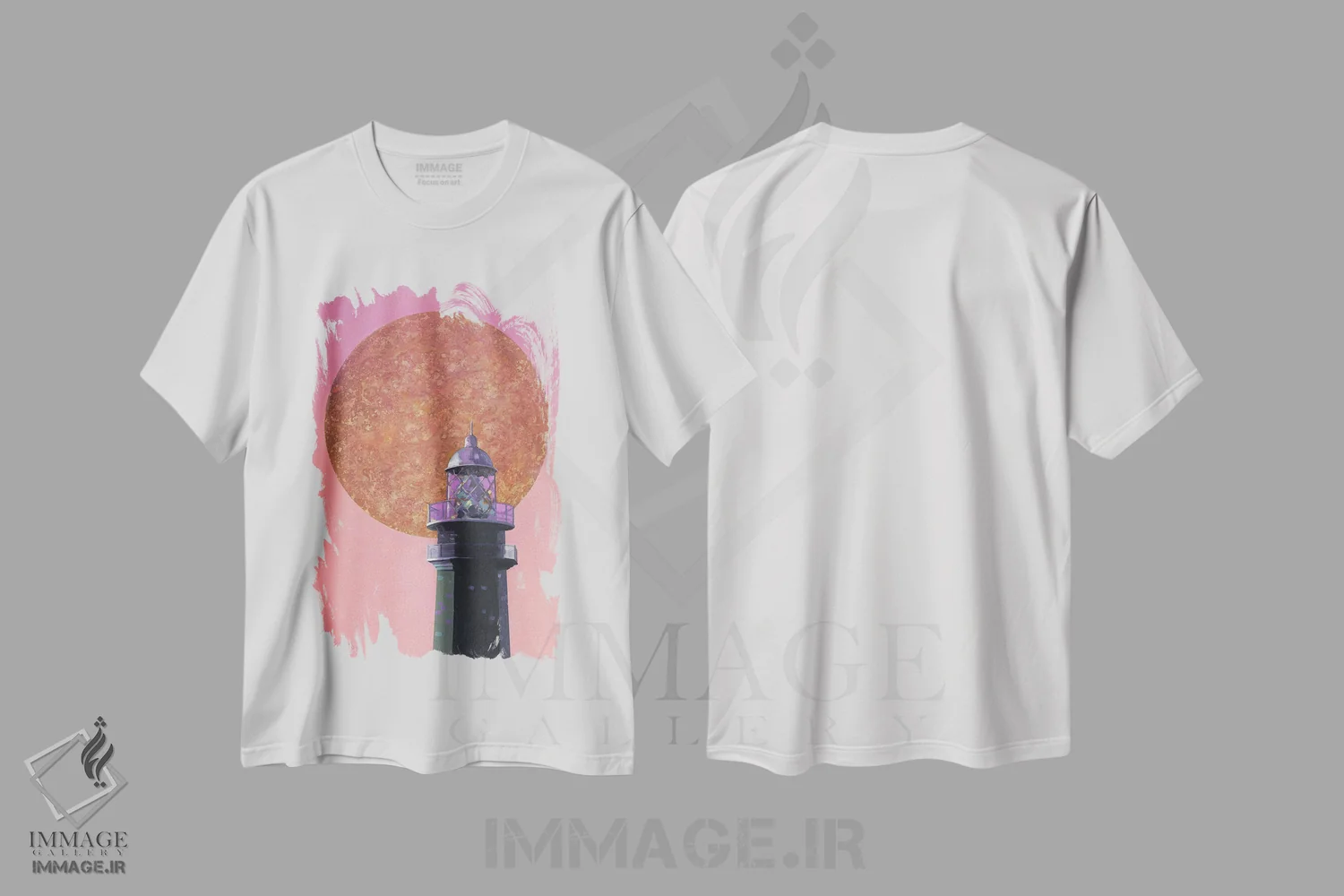 تیشرت سفید طرح دار خورشید ۴، هنر فاخر معاصر اثر بنی تو سالمرون | immage.ir