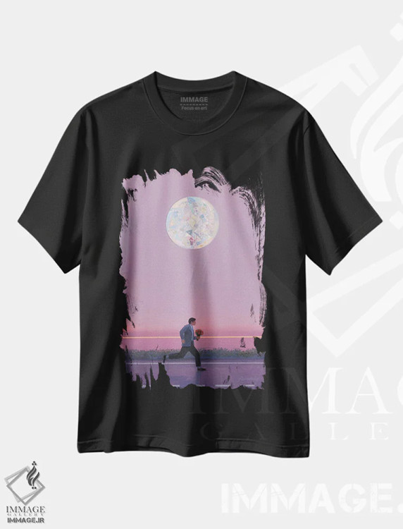 تیشرت مشکی طرح دار خورشید ۱۶، هنر فاخر معاصر اثر بنی تو سالمرون | immage.ir