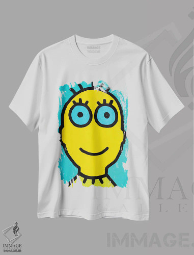 تیشرت سفید طرح دار ایکه نودل ۱، هنر فاخر معاصر اثر بیلی آرتیست | فروشگاه ایماژ