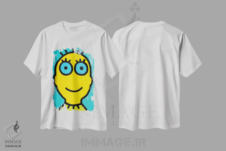 تیشرت سفید طرح دار ایکه نودل ۱، هنر فاخر معاصر اثر بیلی آرتیست | فروشگاه ایماژ