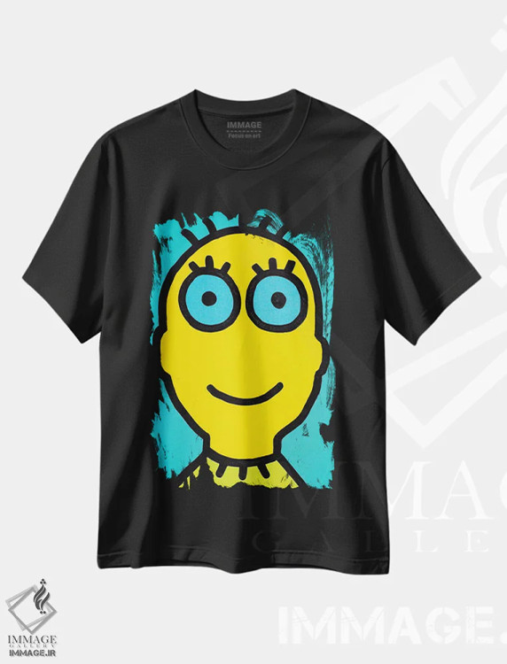 تیشرت مشکی طرح دار ایکه نودل ۱، هنر فاخر معاصر اثر بیلی آرتیست | immage.ir