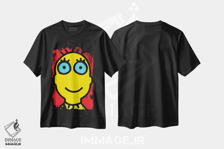تیشرت مشکی طرح دار ایکه نودل ۲، هنر فاخر معاصر اثر بیلی آرتیست | فروشگاه ایماژ