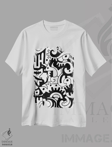 تیشرت سفید طرح دار چشم تو را می بیند اثر بیلی آرتیست | فروشگاه ایماژ