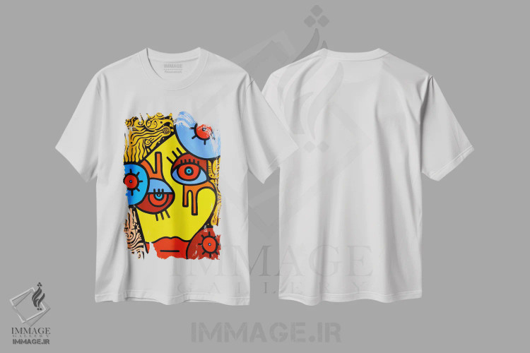 تیشرت سفید طرح دار روزی اثر بیلی آرتیست | فروشگاه ایماژ