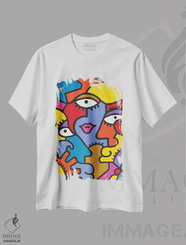 تیشرت سفید طرح دار اسپولتو اثر بیلی آرتیست | فروشگاه ایماژ