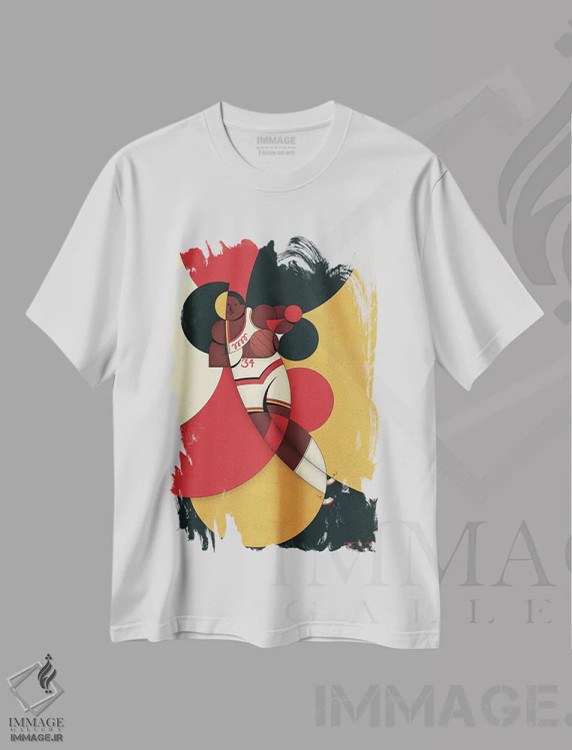 تیشرت سفید طرح دار رویا، هنر دیجیتال اثر جان باتالگازی | immage.ir