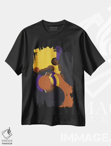 تیشرت مشکی طرح دار کوبه، هنر دیجیتال اثر جان باتالگازی | فروشگاه ایماژ