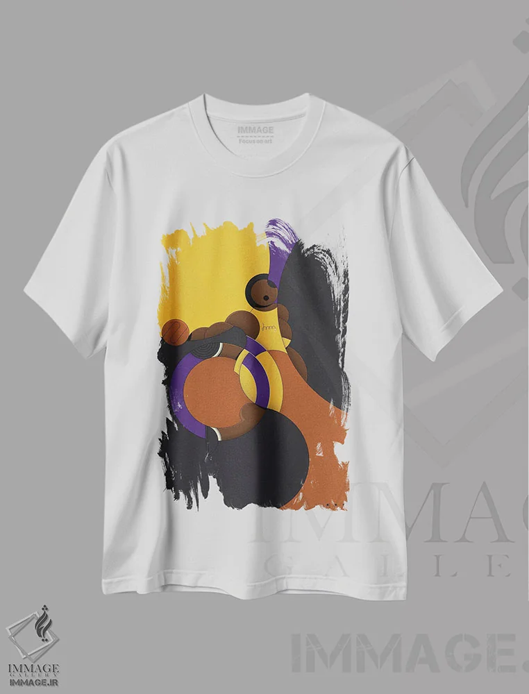 تیشرت سفید طرح دار کوبه، هنر دیجیتال اثر جان باتالگازی | immage.ir