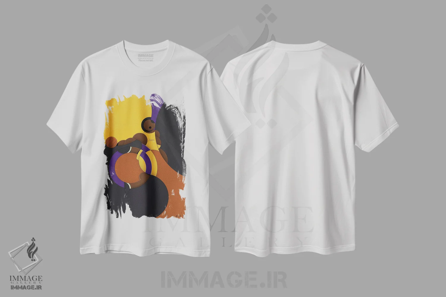 تیشرت سفید طرح دار کوبه، هنر دیجیتال اثر جان باتالگازی | immage.ir