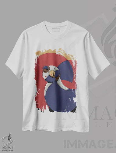 تیشرت سفید طرح دار فرگی، هنر دیجیتال اثر جان باتالگازی | فروشگاه ایماژ