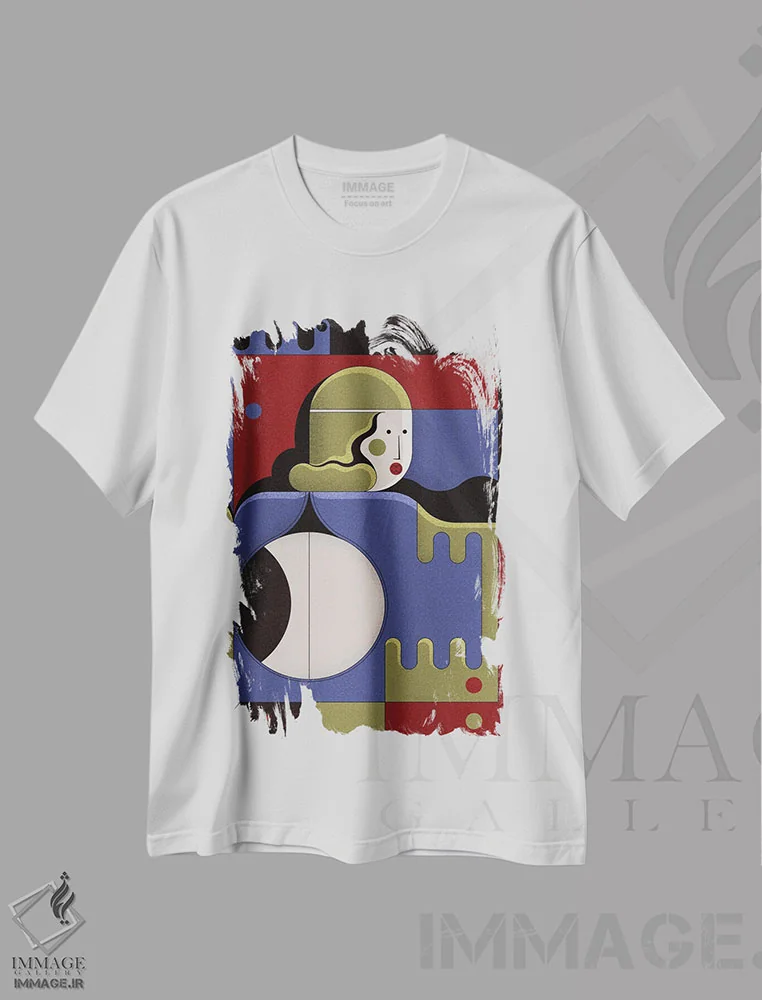 تیشرت سفید طرح دار ویلما، آرت دکو اثر جان باتالگازی | immage.ir