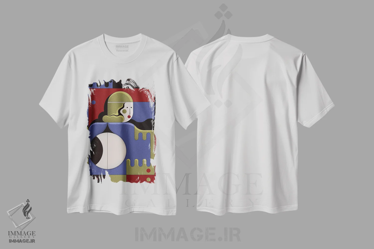 تیشرت سفید طرح دار ویلما، آرت دکو اثر جان باتالگازی | immage.ir