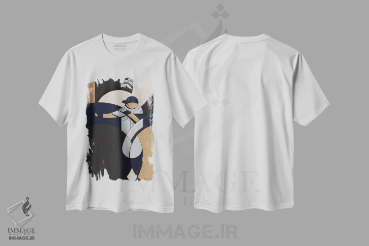 تیشرت سفید طرح دار ایچیرو، هنر دیجیتال اثر جان باتالگازی | فروشگاه ایماژ