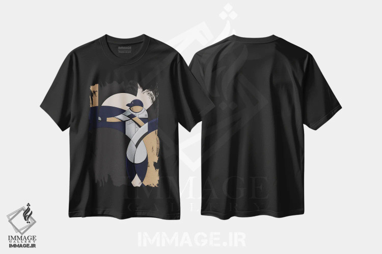 تیشرت مشکی طرح دار ایچیرو، هنر دیجیتال اثر جان باتالگازی | immage.ir