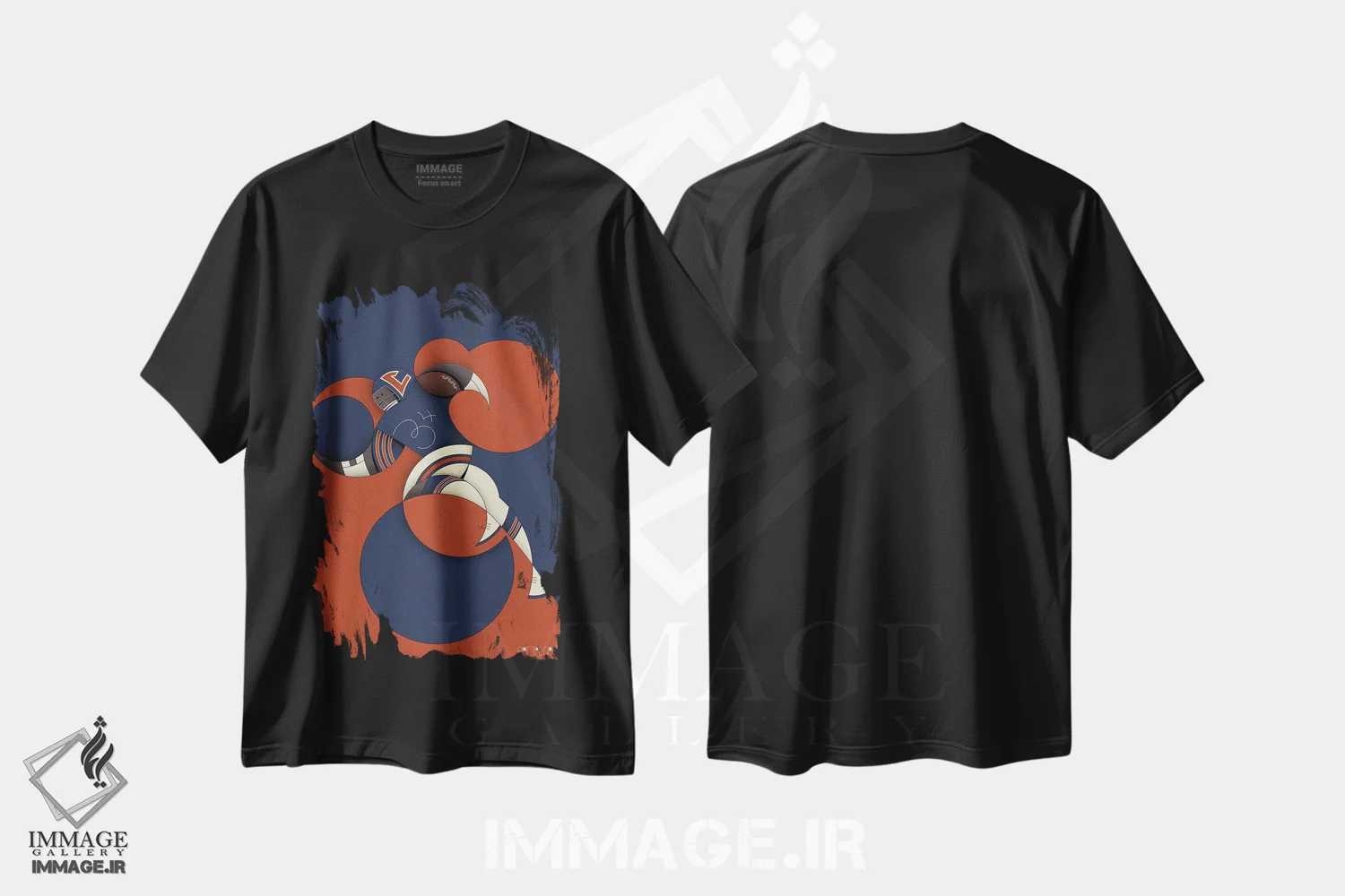 تیشرت مشکی طرح دار شیرینی، هنر دیجیتال اثر جان باتالگازی | فروشگاه ایماژ