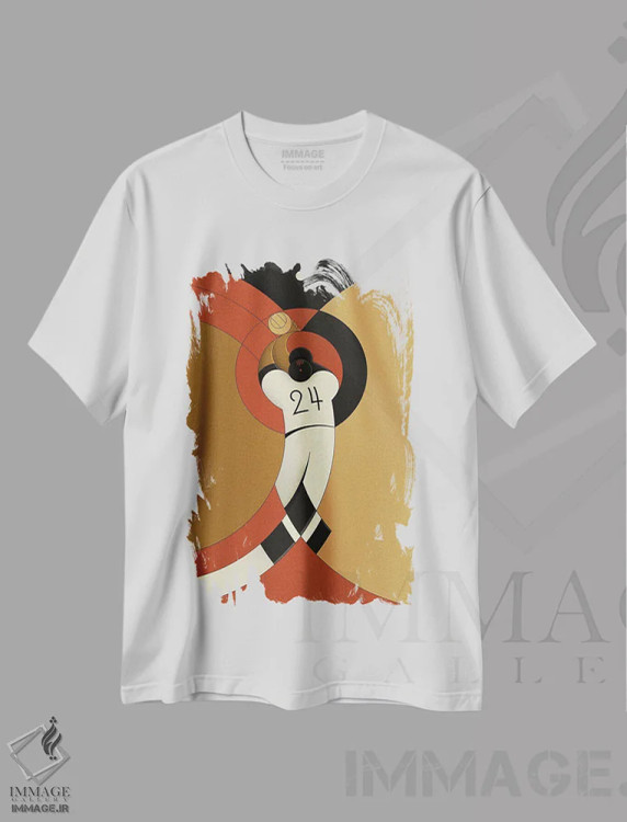 تیشرت سفید طرح دار شکار، هنر دیجیتال اثر جان باتالگازی | فروشگاه ایماژ