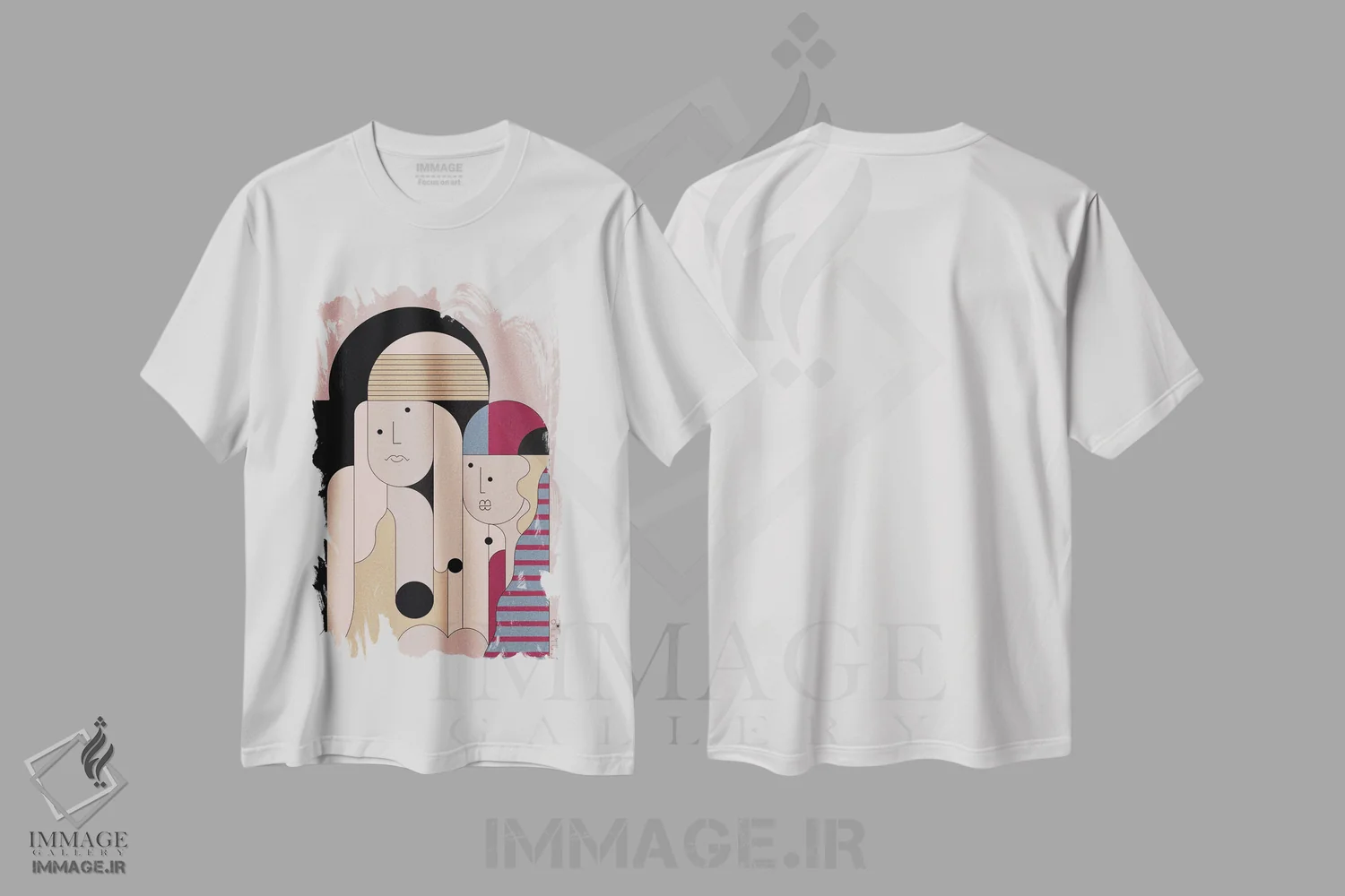 تیشرت سفید طرح دار شیخ، دکور معاصر اثر جان باتالگازی | فروشگاه ایماژ