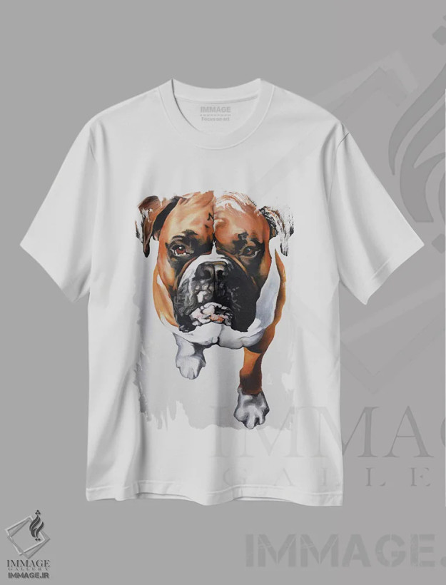 تیشرت سفید طرح دار بوکسر، مدیوم اثر کلارا باستین | فروشگاه ایماژ