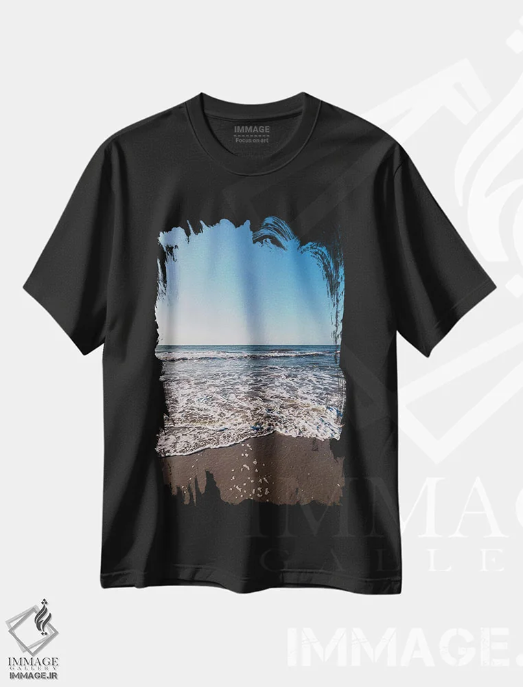تیشرت مشکی طرح دار جزیره سالیوان V، مدیوم اثر بثانی یانگ | فروشگاه ایماژ