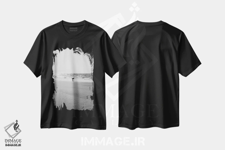 تیشرت مشکی طرح دار جزیره سالیوان IX، مدیوم اثر بثانی یانگ | immage.ir